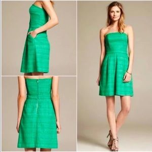 Green banana republic tweed dress